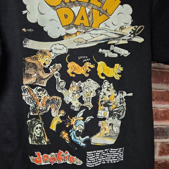 Green Day Dookie Tee S | Retro Band Graphic Shirt Vintage Punk Rock 90s Black - Picture 3 of 5